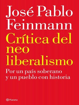 cover image of Crítica del neoliberalismo